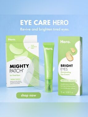 Hero Cosmetics ✨ Illuminating Eye Cream & Mighty Patch Undereye Gel Patches